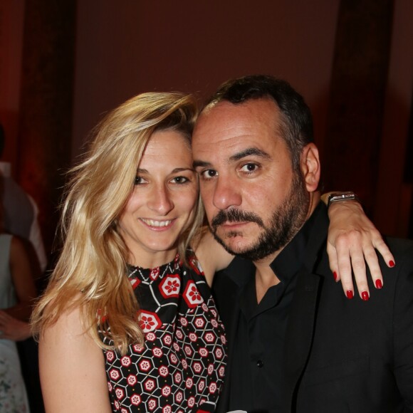 Exclusif - François-Xavier Demaison et sa compagne Anaïs Tihay lors de la seconde édition de 'Les plumes d'Or du Vin et de la gastronomie' au Pavillon Cambon à Paris le 13 Juin 2017. © Denis Guignebourg/BestImage