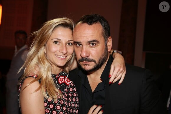 Exclusif - François-Xavier Demaison et sa compagne Anaïs Tihay lors de la seconde édition de 'Les plumes d'Or du Vin et de la gastronomie' au Pavillon Cambon à Paris le 13 Juin 2017. © Denis Guignebourg/BestImage