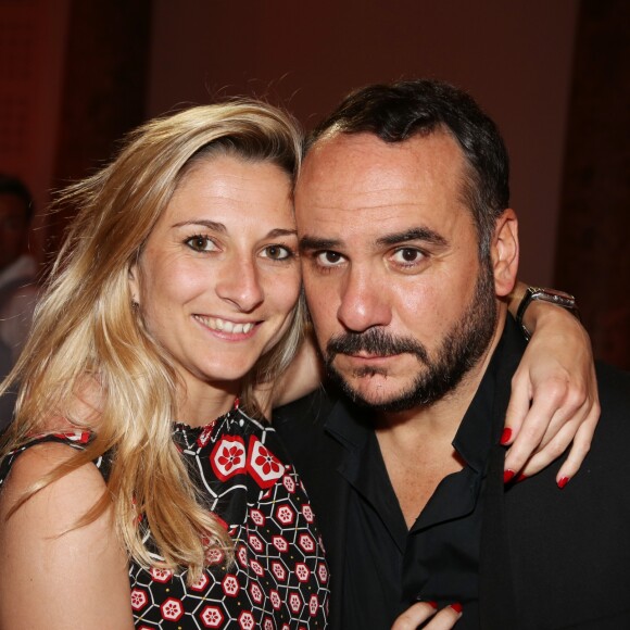 Exclusif - François-Xavier Demaison et sa compagne Anaïs Tihay lors de la seconde édition de 'Les plumes d'Or du Vin et de la gastronomie' au Pavillon Cambon à Paris le 13 Juin 2017. © Denis Guignebourg/BestImage