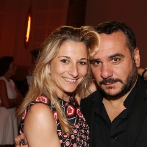 Exclusif - François-Xavier Demaison et sa compagne Anaïs Tihay lors de la seconde édition de 'Les plumes d'Or du Vin et de la gastronomie' au Pavillon Cambon à Paris le 13 Juin 2017. © Denis Guignebourg/BestImage