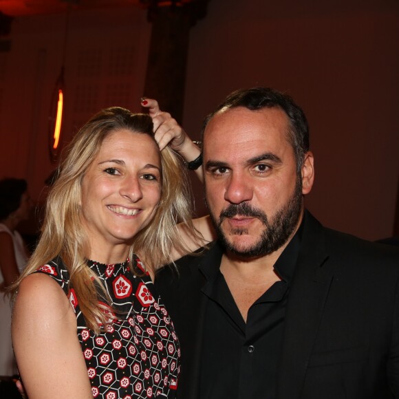 Exclusif - François-Xavier Demaison et sa compagne Anaïs Tihay lors de la seconde édition de 'Les plumes d'Or du Vin et de la gastronomie' au Pavillon Cambon à Paris le 13 Juin 2017. © Denis Guignebourg/BestImage