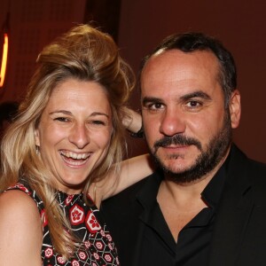 Exclusif - François-Xavier Demaison et sa compagne Anaïs Tihay lors de la seconde édition de 'Les plumes d'Or du Vin et de la gastronomie' au Pavillon Cambon à Paris le 13 Juin 2017. © Denis Guignebourg/BestImage