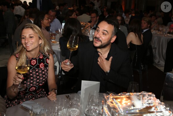 Exclusif - François-Xavier Demaison et sa compagne Anaïs Tihay lors de la seconde édition de 'Les plumes d'Or du Vin et de la gastronomie' au Pavillon Cambon à Paris le 13 Juin 2017. © Denis Guignebourg/BestImage