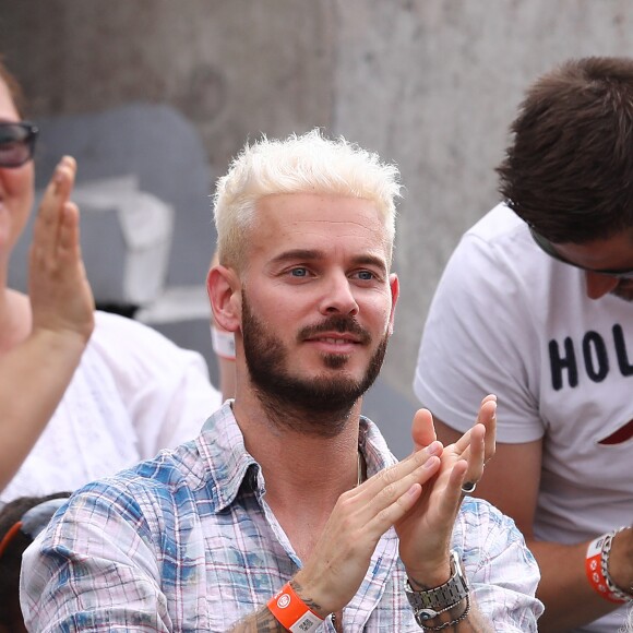 Matt Pokora dans les tribunes des internationaux de France de Roland Garros à Paris le 30 mai 2017. © Cyril Moreau / Dominique Jacovides / Bestimage