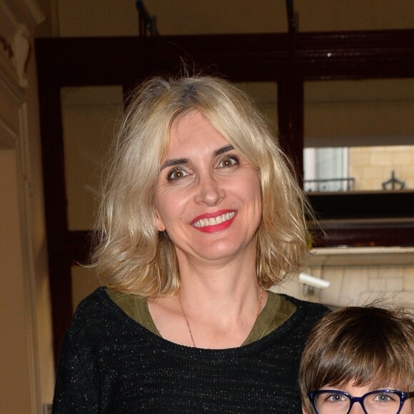Exclusif - Severine Servat et son fils Joseph - Invités et People lors de l'enregistrement de l'émission "On se refait Palmade" au Théâtre de Paris, qui sera diffusée le 16 juin sur France 3, le 22 mai 2017. Coadic Guirec/Bestimage