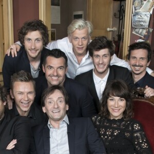 Exclusif - Baptiste Lecaplain, Alex Lutz, Arnaud Ducret, Jean-Baptiste Maunier, Arnaud Tsamere, Max Boublil, Lorànt Deutsch, Olivier de Benoist, Jeanfi Janssens, Pierre Palmade, Virginie Hocq et François Rollin - Backstage de l'enregistrement de l'émission "On se refait Palmade" au Théâtre de Paris, qui sera diffusée le 16 juin sur France 3, le 22 mai 2017 Romuald Meigneux / Bestimage