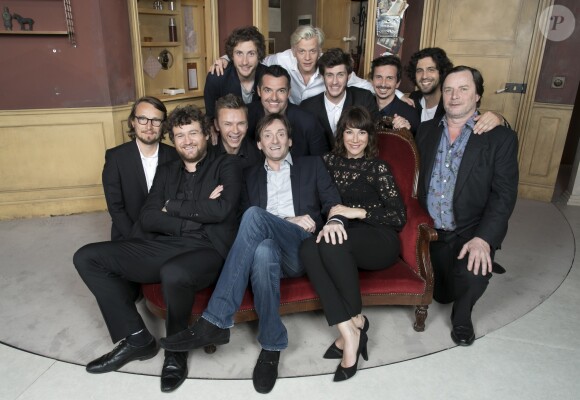 Exclusif - Baptiste Lecaplain, Alex Lutz, Arnaud Ducret, Jean-Baptiste Maunier, Arnaud Tsamere, Max Boublil, Lorànt Deutsch, Olivier de Benoist, Jeanfi Janssens, Pierre Palmade, Virginie Hocq et François Rollin - Backstage de l'enregistrement de l'émission "On se refait Palmade" au Théâtre de Paris, qui sera diffusée le 16 juin sur France 3, le 22 mai 2017 Romuald Meigneux / Bestimage