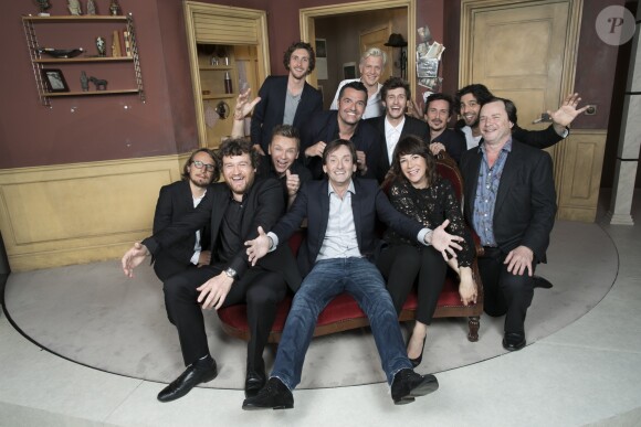 Exclusif - Baptiste Lecaplain, Alex Lutz, Arnaud Ducret, Jean-Baptiste Maunier, Arnaud Tsamere, Max Boublil, Lorànt Deutsch, Olivier de Benoist, Jeanfi Janssens, Pierre Palmade, Virginie Hocq et François Rollin - Backstage de l'enregistrement de l'émission "On se refait Palmade" au Théâtre de Paris, qui sera diffusée le 16 juin sur France 3, le 22 mai 2017 Romuald Meigneux / Bestimage