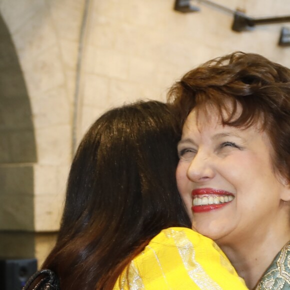 Exclusif - Roselyne Bachelot et Hapsatou Sy - Soirée de lancement du livre de Hapsatou Sy "Partie de rien" (aux éditions Dunod) au showroom d'Hapsatou Sy à Paris, le 8 juin 2017. © Marc Ausset Lacroix-CVS/Bestimage