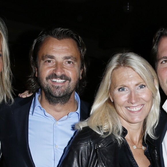 Florentine et Henri Leconte, Marie Sara et Christophe Lambert - Cocktail "J'aime La Mode", organise par le Chef Thierry Marx de l'hotel Mandarin Oriental a Paris. Le 23 septembre 2013 23/09/2013 - Paris