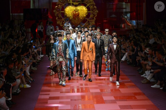 Défilé de mode Dolce & Gabbana, collection masculine printemps-été 2018 à Milan. Le 17 juin 2017.