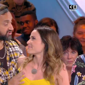 Capucine Anav en larmes en évoquant son départ de "Touche pas à mon poste". Le 20 juin 2017 sur C8.