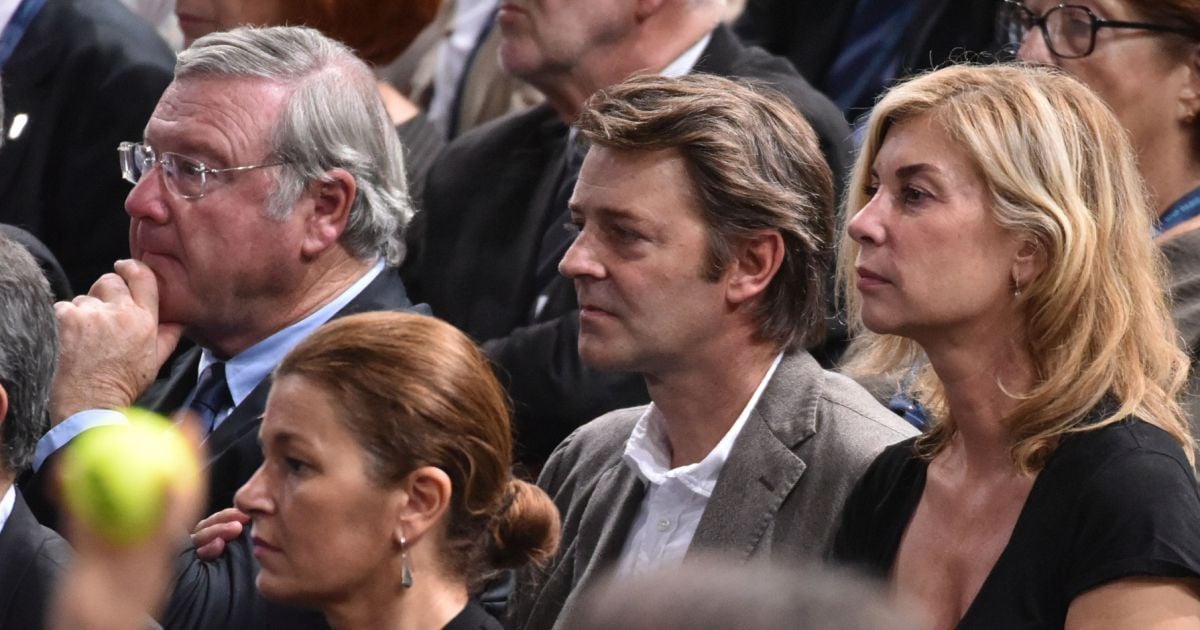 François Baroin et sa compagne Michèle Laroque assistant à la demifinale opposant Novak François Baroin et sa compagne Michèle Laroque assistant à la demifinale opposant Novak