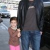 David Caruso et sa fille Paloma a l'aeroport de Los Angeles, le 22 mars 2013.