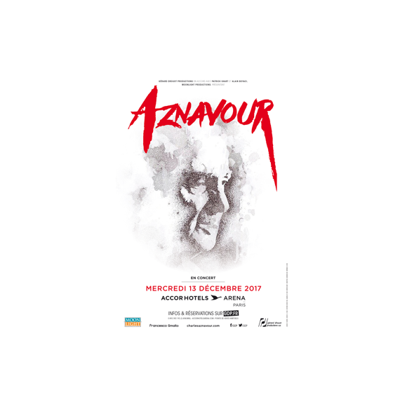 Charles Aznavour sera pour la première fois sur la scène de l'AccorHotels Arena de Paris le 13 décembre 2017 pour une représentation unique avec ses titres incontournables.