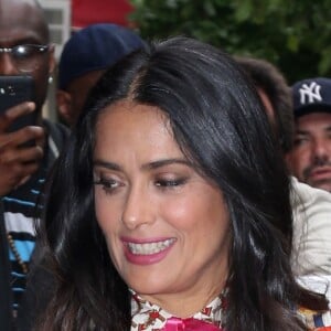 Salma Hayek arrive au "daily show" à New York le 8 juin 2017.