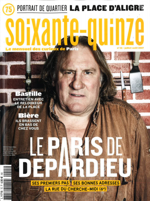 Couverture de Soixante-Quinze, numéro de juillet-août 2017.