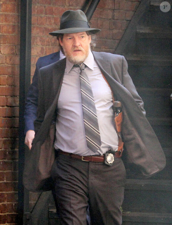 Donal Logue sur le tournage de la série "Gotham" dans le quartier de Brooklyn à New York. Le 19 octobre 2015