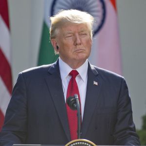 Le premier ministre indien reçu par le président des Etats-Unis à la Maison Blanche à Washington. Le 26 juin 2017