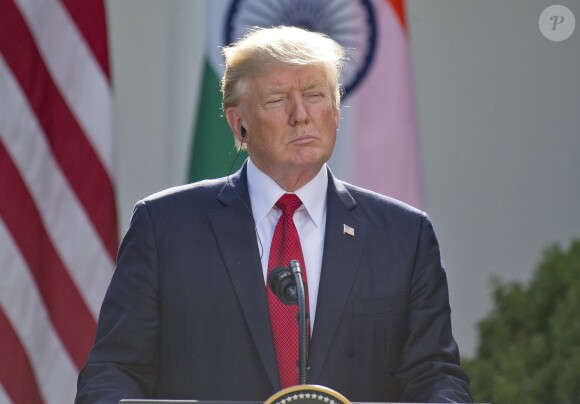 Le premier ministre indien reçu par le président des Etats-Unis à la Maison Blanche à Washington. Le 26 juin 2017