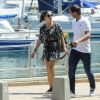 Exclusif - Rafael Nadal passe ses vacances avec sa compagne Maria Francesca "Xisca" Perello et le joueur de football Fernando Llorente, sa femme Maria et leur fille sur son yacht à Majorque en Espagne le 14 juin 2017.