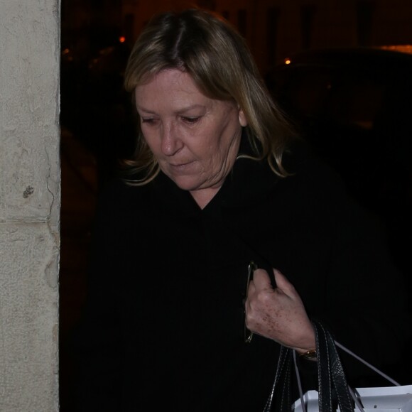 Marie-Dominique Culioli - Arrivées des invités à la fête d'anniversaire organisée à l'occasion des 60 ans de Nicolas Sarkozy à son domicile à Paris, le 30 janvier 2015.