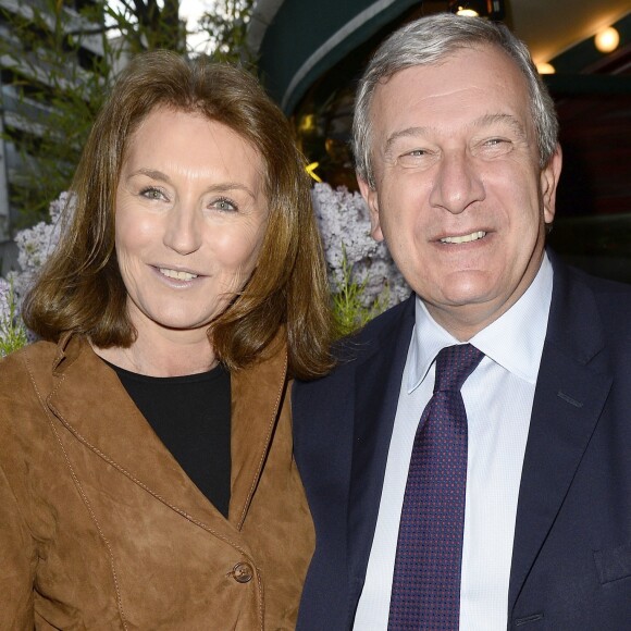 Cécilia Attias et son mari Richard Attias - Prix de la Closerie des Lilas 2014 à Paris, le 8 avril 2014.