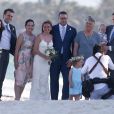 Exclusif - Gerard Butler assiste au mariage d'amis proches sur une plage de Tulum au Mexique. Le 1er juillet 2017