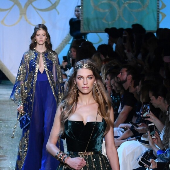 A model displays a creation designed by Elie Saab during the Elie Saab Haute Couture Fall/Winter 2017-2018 show as part of Haute Couture Paris Fashion Week on July 5, 2017 in Paris, France. Photo by Laurent Zabulon/ABACAPRESS.COM05/07/2017 - 