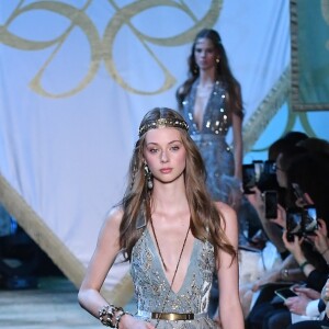 A model displays a creation designed by Elie Saab during the Elie Saab Haute Couture Fall/Winter 2017-2018 show as part of Haute Couture Paris Fashion Week on July 5, 2017 in Paris, France. Photo by Laurent Zabulon/ABACAPRESS.COM05/07/2017 - 