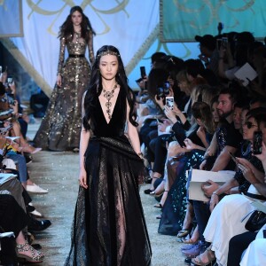 A model displays a creation designed by Elie Saab during the Elie Saab Haute Couture Fall/Winter 2017-2018 show as part of Haute Couture Paris Fashion Week on July 5, 2017 in Paris, France. Photo by Laurent Zabulon/ABACAPRESS.COM05/07/2017 - 