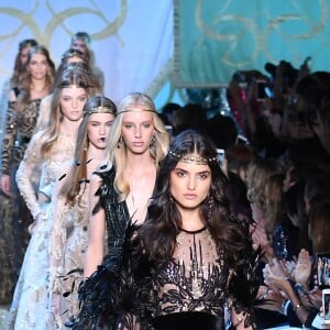 A model displays a creation designed by Elie Saab during the Elie Saab Haute Couture Fall/Winter 2017-2018 show as part of Haute Couture Paris Fashion Week on July 5, 2017 in Paris, France. Photo by Laurent Zabulon/ABACAPRESS.COM05/07/2017 - 