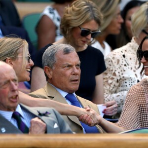 Pippa Middleton dans la loge royale à Wimbledon le 5 juillet 2017. En compagnie de son frère James Middleton, elle a pu notamment applaudir Andy Murray, victorieux lors de son match du second tour.