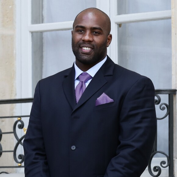 Teddy Riner - François Hollande reçoit sa Majesté Mohammed VI, Roi du Maroc au palais de l'Elysée à Paris pour un déjeuner le 2 mai 2017. © Stéphane Lemouton / Bestimage