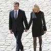 Le président Emmanuel Macron et sa femme Brigitte Macron (Trogneux) - Hommage national à Simone Veil (femme politique et rescapée de la Shoah) dans la cour d'Honneur des Invalides à Paris, France, le 5 juillet 2017. Simone Veil reposera avec son mari au Panthéon. © Pierre Perusseau/Bestimage