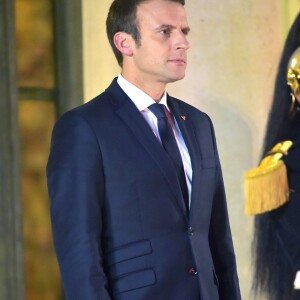 Le président de la République française Emmanuel Macron et sa femme la première dame Brigitte Macron reçoivent le premier ministre d'Australie, Malcolm Turnbull et sa femme Lucy Turnbull pour un dîner de travail au Palais de l'Elysée à Paris, France, le 8 juillet 2017. © Giancarlo Gorassini/Bestimage