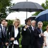 Le président de la République française Emmanuel Macron et sa femme Brigitte Macron (Trogneux) sont reçus par le président du Comité International Olympique Thomas Bach et sa femme Claudia Bach au Musée olympique à Lausanne, le 10 juillet 2017, à l'occasion de la présentation de la candidature de Paris pour les Jeux Olympiques et Paralympiques 2024. © Stéphane Lemouton/Bestimage