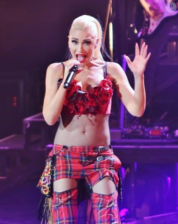 Gwen Stefani en concert à la salle Rogers Arena de Vancouver le 25 août 2016.