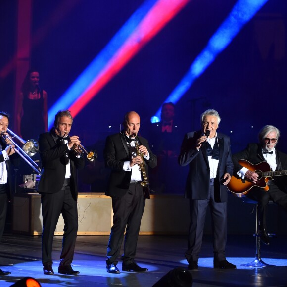Exclusif - Michel Sardou aux Arènes de Nîmes pour le second concert de sa dernière tournée "La Dernière Danse" le 7 juillet 2017. © Bruno Bebert / Bestimage