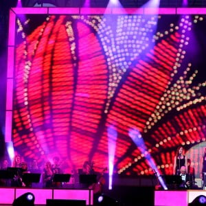 Exclusif - Michel Sardou aux Arènes de Nîmes pour le second concert de sa dernière tournée "La Dernière Danse" le 7 juillet 2017. © Bruno Bebert / Bestimage