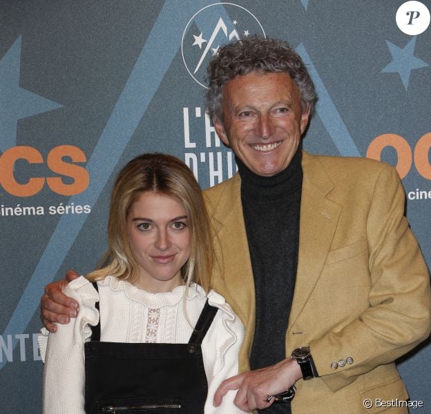 Nelson Monfort et sa fille Victoria Soirée au palais des sports 19ème festival international du film de comédie de l'Alpe d'Huez 2016.