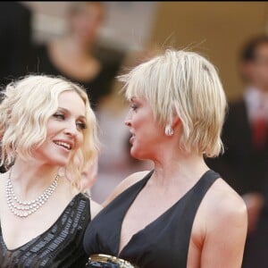 Madonna et Sharon Stone à Cannes en mai 2008.