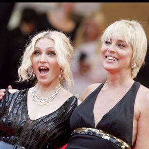 Madonna et Sharon Stone à Cannes en mai 2008.