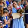 La princesse Victoria de Suède fête son 40ème anniversaire entourée de sa famille au château de Solliden sur l'île d'Oland le 15 juillet 2017, au lendemain de la date de sa naissance elle rencontre la population venue lui apporter des cadeaux