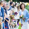 Le roi Carl Gustav et la reine Silvia - La princesse Victoria de Suède fête son 40ème anniversaire entourée de sa famille au château de Solliden sur l'île d'Oland le 15 juillet 2017, au lendemain de la date de sa naissance elle rencontre la population venue lui apporter des cadeaux