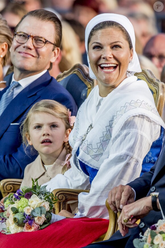 Le prince Daniel, la princesse Estelle et la princesse Victoria - La princesse Victoria de Suède fête son 40ème anniversaire entourée de sa famille sur l'île d'Oland le 14 juillet 2017