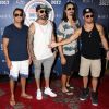 Le groupe Backstreet Boys (Nick Carter, Kevin Richardson, Brian Littrell, A. J. McLean, Howie Dorough) au Drais Beachclub à l'hôtel & Casino Cromwell à Las Vegas, le 2 juillet 2017
