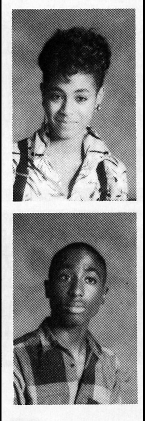 Jada Pinkett Smith et Tupac lors de leur année de seconde au Baltimore School for the Arts, à Baltimore, en 1987.