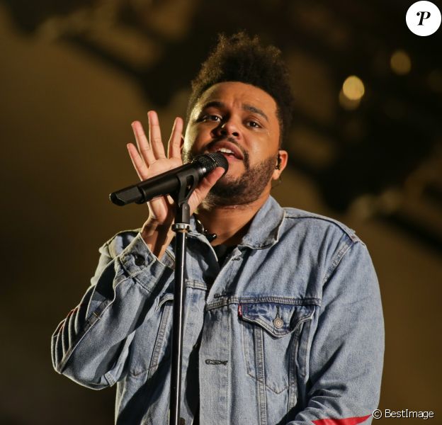 The Weeknd en concert au 1er festival Lollapalooza à l'Hippodrome de Longchamp à Paris le 21 juillet 2017