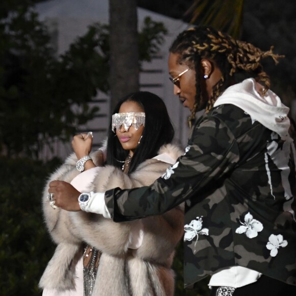 Nicki Minaj et Future en tournage à Miami. Le 27 février 2017.